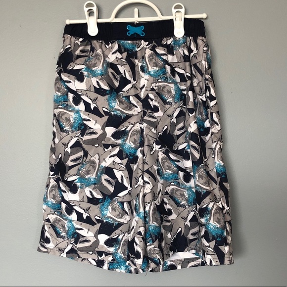 George Other - Boys Shark Print Swim-shorts